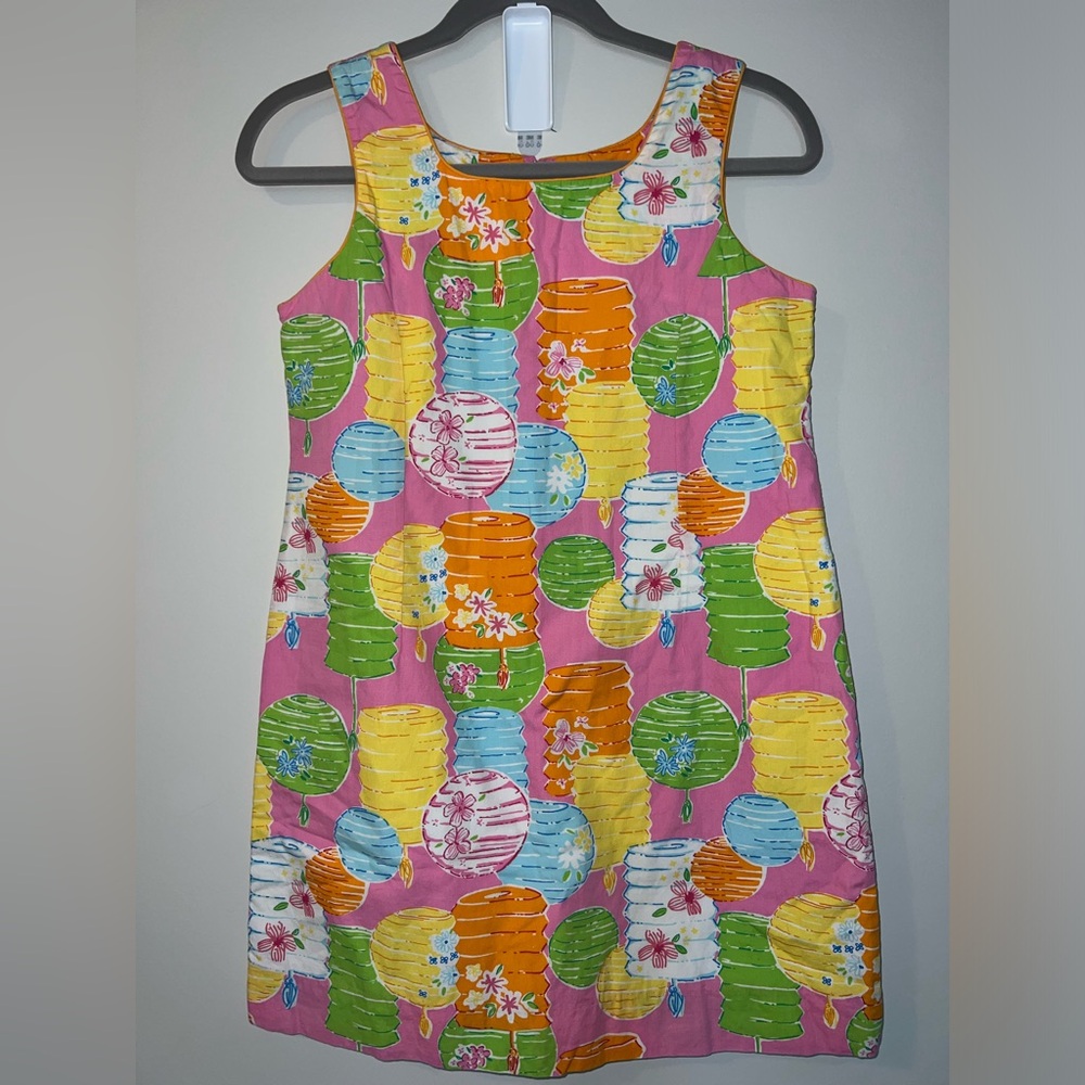 Lilly Pulitzer Girls white label dress Party Lights size 14 Rare HTF